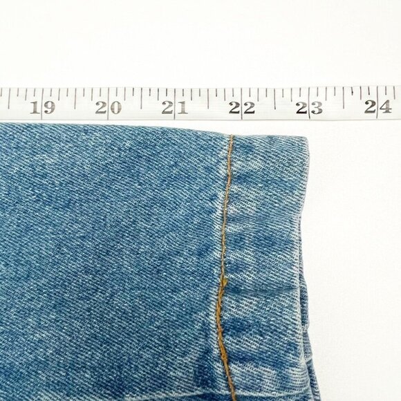 Vintage Jordache Chore Jacket Rigid Denim Blazer Medium Wash Women's Size L - Picture 11 of 13